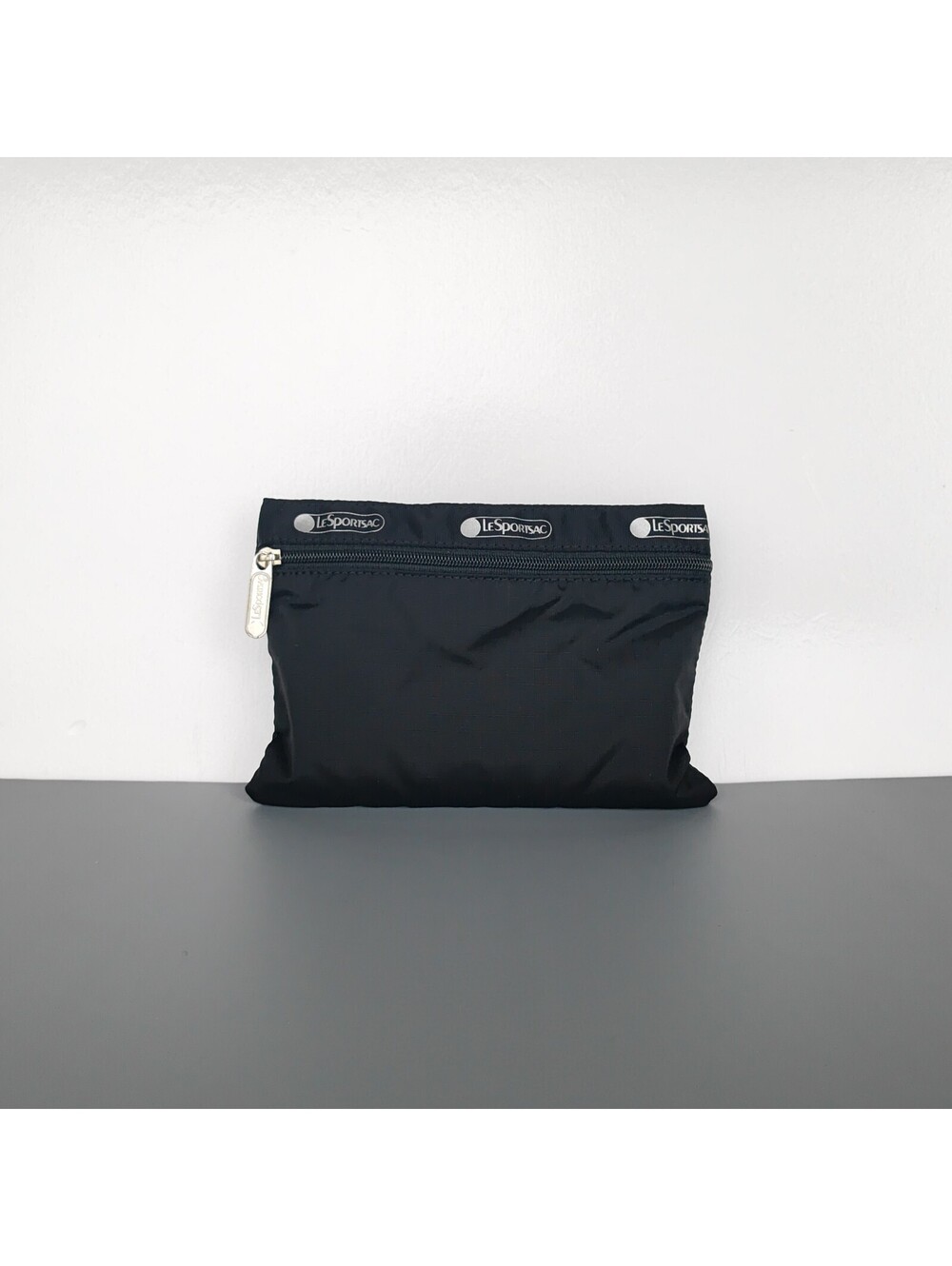 LeSportsac Double Black 1-Zipper Pouch NWOT
